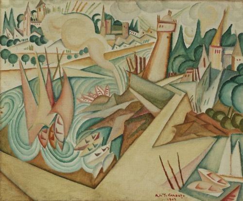 artist-cardoso: Landscape, 1912, Amadeo de Souza CardosoMedium: oil