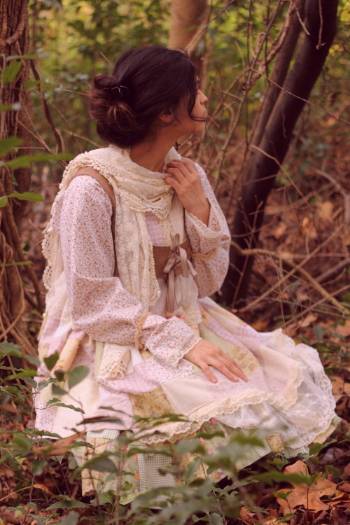 katiemori:I finished a patchwork mori dress!   I made this with some scraps :)   I also found a use 