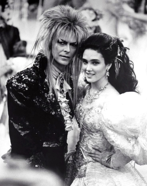 David Bowie and Jennifer Connelly as Jareth and Sarah in Labyrinth (1986)