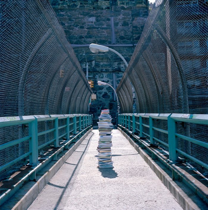 wnq-writers:  Abandoned Towers of Books Appear in New York City Caught up in a strange