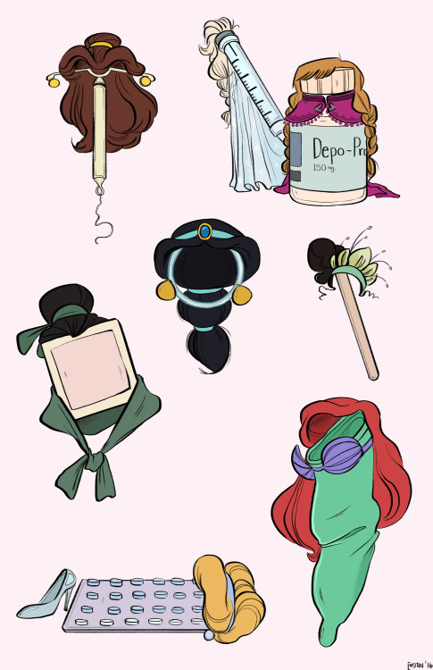 punchthemoon:  Disney Princesses as birth control methods *sparkle sparkle* 