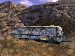 Worldwasteland:  The Lone Wolf Radio Shack In Fallout New Vegas Appears Abandoned,