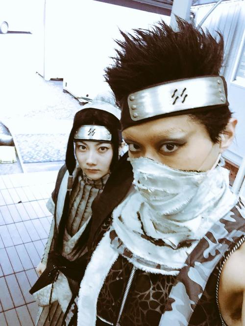 tanteitime:a shit ton of selfies taken by various members of the live action naruto stage play cast!