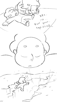 zottgrammes:  GEMCEPTION 1  Steven exerts himself so much in his search for Lapis that he gets lost deep in his astral projected dreams. The Crystal Gems must find him and bring him back to reality before his dream collapses!!  IF YOU FUSE IN THE DREAM,