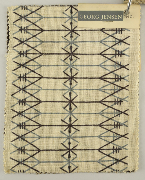 Georg Jensen, textile sample 1945-50. Linen. Via Cooper Hewitt