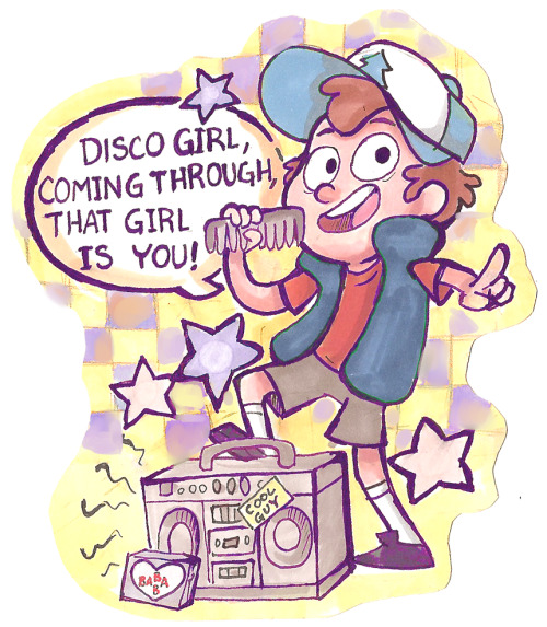 sharpie91:Here’s a Dipper sticker to go with Mabel and Waddles.