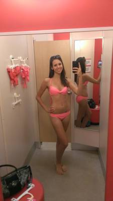 Submit Your Own Changing Room Pictures Now! Trying On A Pink Bikini (X/Post From