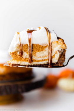 sweetoothgirl:  Pumpkin Swirl Cheesecake