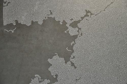 likeafieldmouse:  Motoi Yamamoto Yamamoto’s works are mostly temporary, intricate, large-scale installations, or, “salt labyrinths”.  “Salt, a traditional symbol for purification and mourning in Japanese culture, is used in funeral rituals