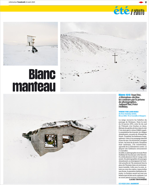 Some of my work was featured in yesterday’s edition of the French daily newspaper Libération.