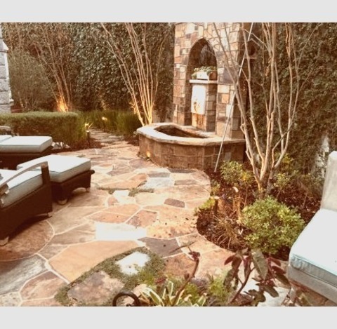 Inspiration For A Large, Eclectic Backyard With A Stone Water Feature.Inspiration For A Large Eclectic