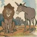 rev-another-bondi-blonde:The donkey told the tiger: The grass is blue. The tiger replied: No, the grass is green​.The discussion became heated, and the two decided to submit the issue to arbitration, and to do so they approached the lion. Before reaching