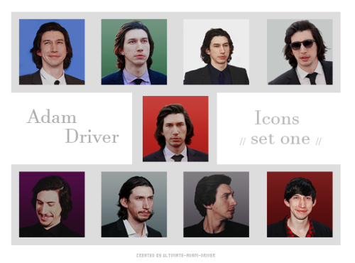  ── ADAM DRIVER ICONS [ set #1 ] • Do not repost without credit to either UAD or moonage-x-driver.• 