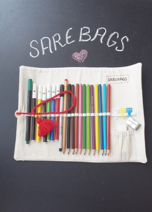 Cotton Pencil Roll //SAREBAGS