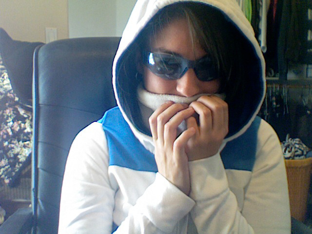 lampfaced:  OOPS I MADE A TAILGATE HOODIE AND DUG UP MY BLUE LAB GOGGLES AND A WHITE