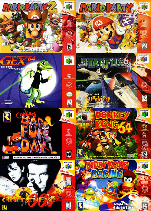 meanwhile-in-canada:  The games of my childhood - N64Somehow forgot to include Super Smash Bros. - sorry Tony Hawk, but I played way more SSB so you’ve been replaced!