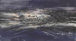 oncanvas:Untitled, Zao Wou-Ki, 1965Etching with aquatint on wove paper31.4 x 57.2 cm (12.36 x 22.52 in.)