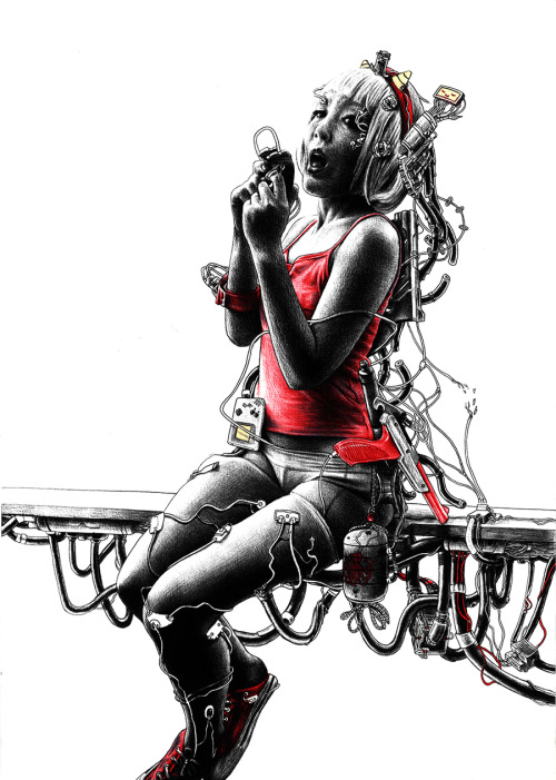 XXX thegreenmenaceuniverse:  Cyberpunk art by photo