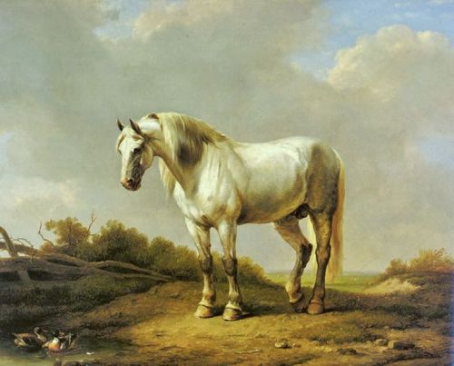 www.pinterest.com/pin/396809417144130184/ “A White Stallion In A Landscape” - by