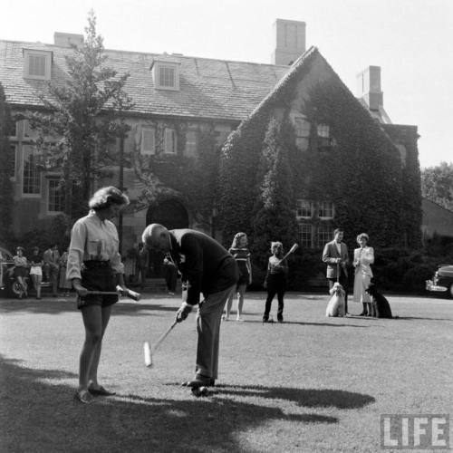 Another exciting game of croquet(Martha Holmes. 1948)