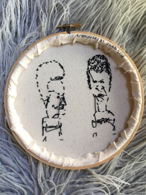 Beavis and Butthead Hoop by @embroiderybyjessi (on Instagram/FB) Head to etsy.com/au/shop/embroidery