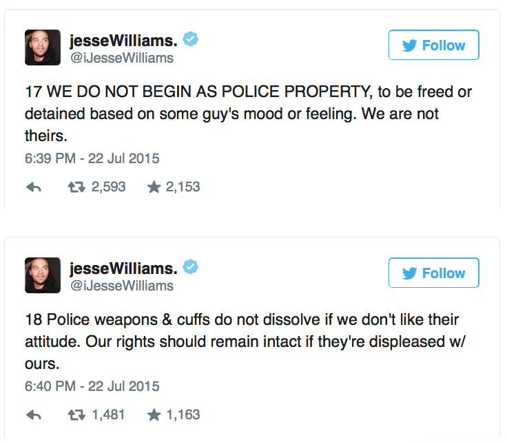 micdotcom:  Jesse Williams just destroyed the racist double standard of policing