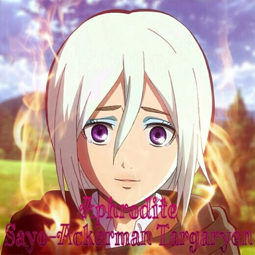 Hey guys met my OC: Aphrodite Sayo-Ackerman Targaryan! Wait what do you mean? THIS TOTALLY ISN’T A PHOTOSHOPED IMAGE OF KRISTA!!! I DREW IT!!!  Age:15  Kill Count: Over 9,000  Love interest: Levi Ackerman, he’s so hawt!  Powers: Fire proof,