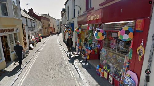 streetview-snapshots:Holiday shops, Upper Frog Street, Tenby
