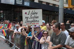 enoughtohold:  enoughtohold:  i saw this woman today and couldn’t get a picture but apparently she’s been coming to pride with this sign for at least five years, anyway i love moms (photo by andy dickinson)  i found more information about her! her