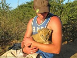 Phototoartguy:  The Lioness Who Hugs Hoodies: Amazing Pictures Of Abandoned Big Cat