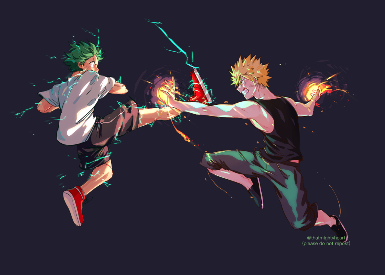 thatmightyheart:    DEKU VS KACCHAN 2 !!  