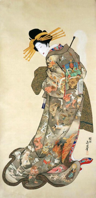 blackcoffeecinnamon: Youshuu Chikanobu (1838-1912) 楊洲 周延 Picture of the Hell Courtesan　地獄