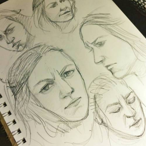 Sketching a million yara greyjoys. Practice for a.. project. My kraken queen #gameofthrones #yaragre