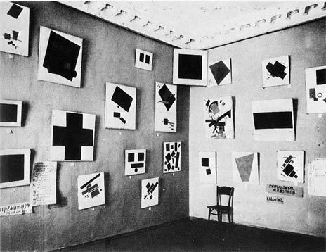 aesthetic-of-art:SuprematismKazimir Malevich, 0.10 Exhibition, 1915, Petrograd‘Every real form