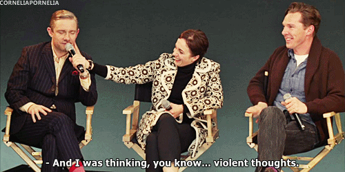 corneliapornelia:  Martin giving a very sweet answer to the question “what were your favourite memories filming series three?” 