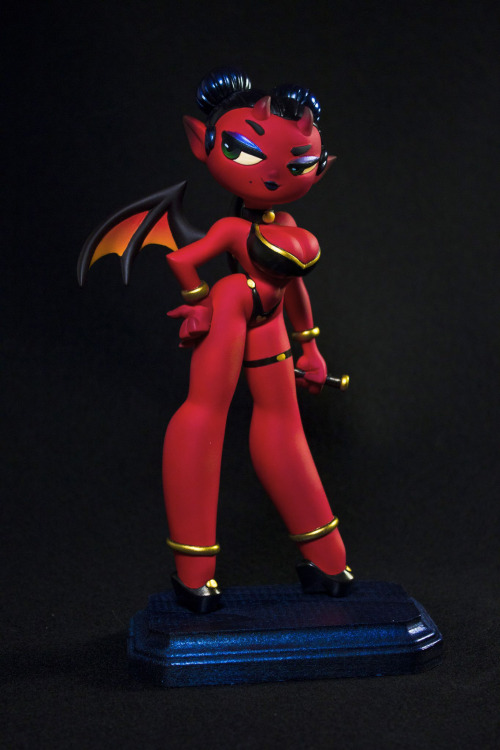 I painted my sculpt of a laughably endowed succubus!Sculpted her about a year and a half ago, but di