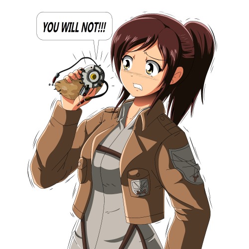 Portal glados human anime