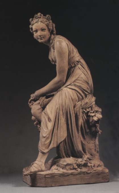 hismarmorealcalm:Louis Claude Vassé (1717 - 1772) Statuette of Flora  Terracotta