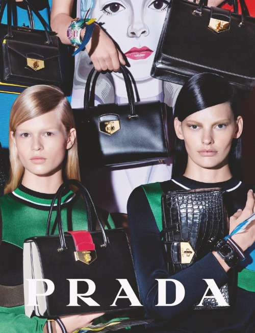 antevorta:Anna Luisa Ewers & Amanda Murphy by Steven Meisel for Prada SS14