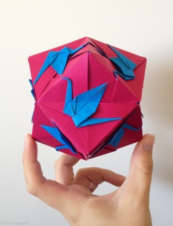 thisismyorigami:  Crane Trisoctahedron designed