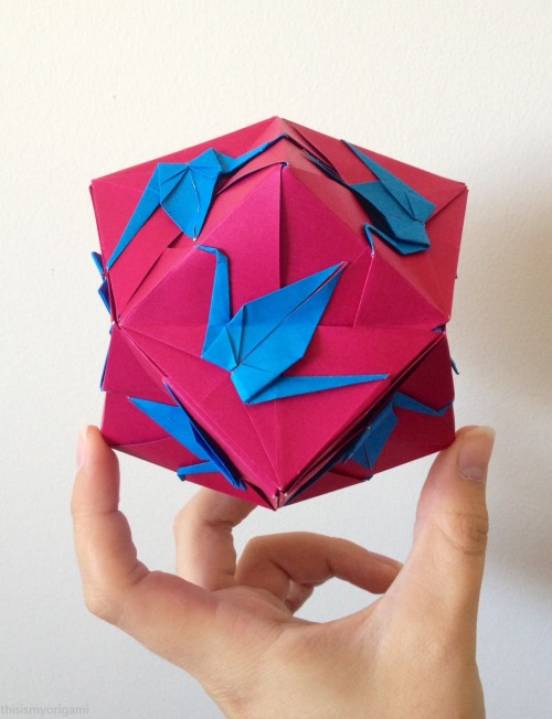 Porn thisismyorigami:  Crane Trisoctahedron designed photos
