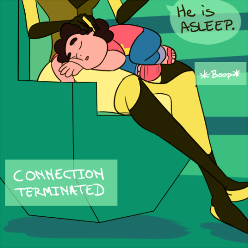 kibbles-bits:  gauntystudios:  This is what happens when shower thoughts about internet memes and @kibbles-bits comic New Home mix.  Go give it a read!!! I love their Yellow Diamond, their Peridot, their Steven, the plot is interesting, and the art is