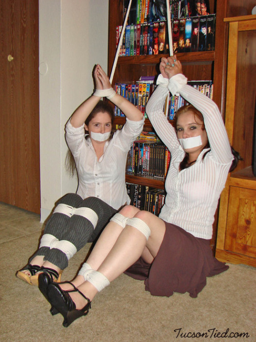nowheretohide14:Angel and Mercedes from Tuscon Tied. I love bound and gagged back to back cuties.