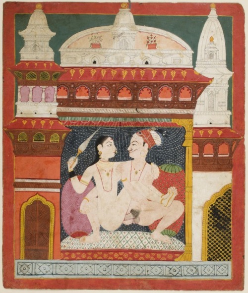 Lovers Engaged in Lovemaking - Nepal (Probably Bhaktapur), Late 18th Century 