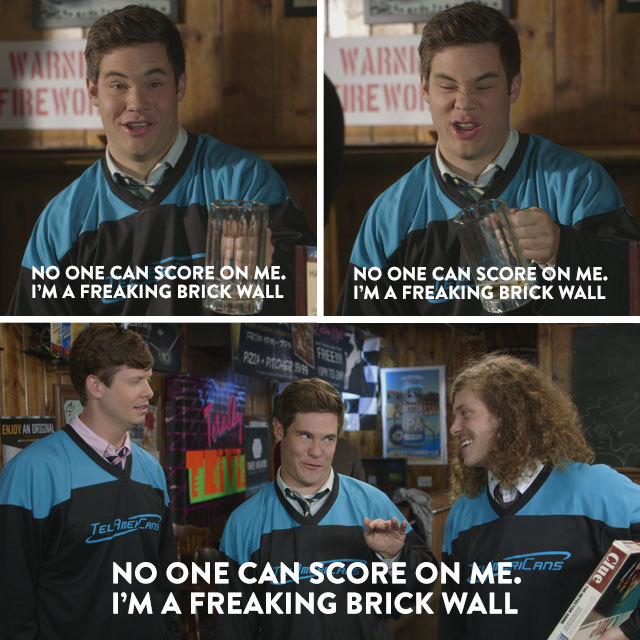 workaholics:Really?  Oh, you know what?  I might have another concussion.  Stacks