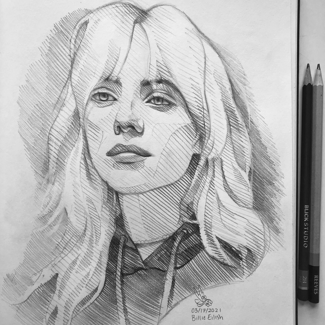 Billie Eilish Pencil Drawing by sinthadj on DeviantArt