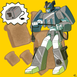 strawberrieninja:  biorobo:  Someone on /co/ asked for a design of Blaster’s brother, Toaster. No, really.  He exists as a concept but has no official design, so this was my attempt. Since it’s Marvel G1, I didn’t go too elaborate with the paneling…I