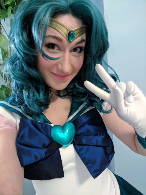 Cos-test of Sailor Neptune! She’s even more fun to wear than I thought she’d be, though 