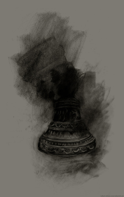 New illustration inspired by novel The Bell by Iris Murdochhttps://www.cathygjohn.net/graphite-portf