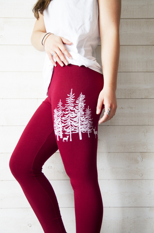 LIMITED EDITION FOR CHRISTMAS In the woods leggings in red !